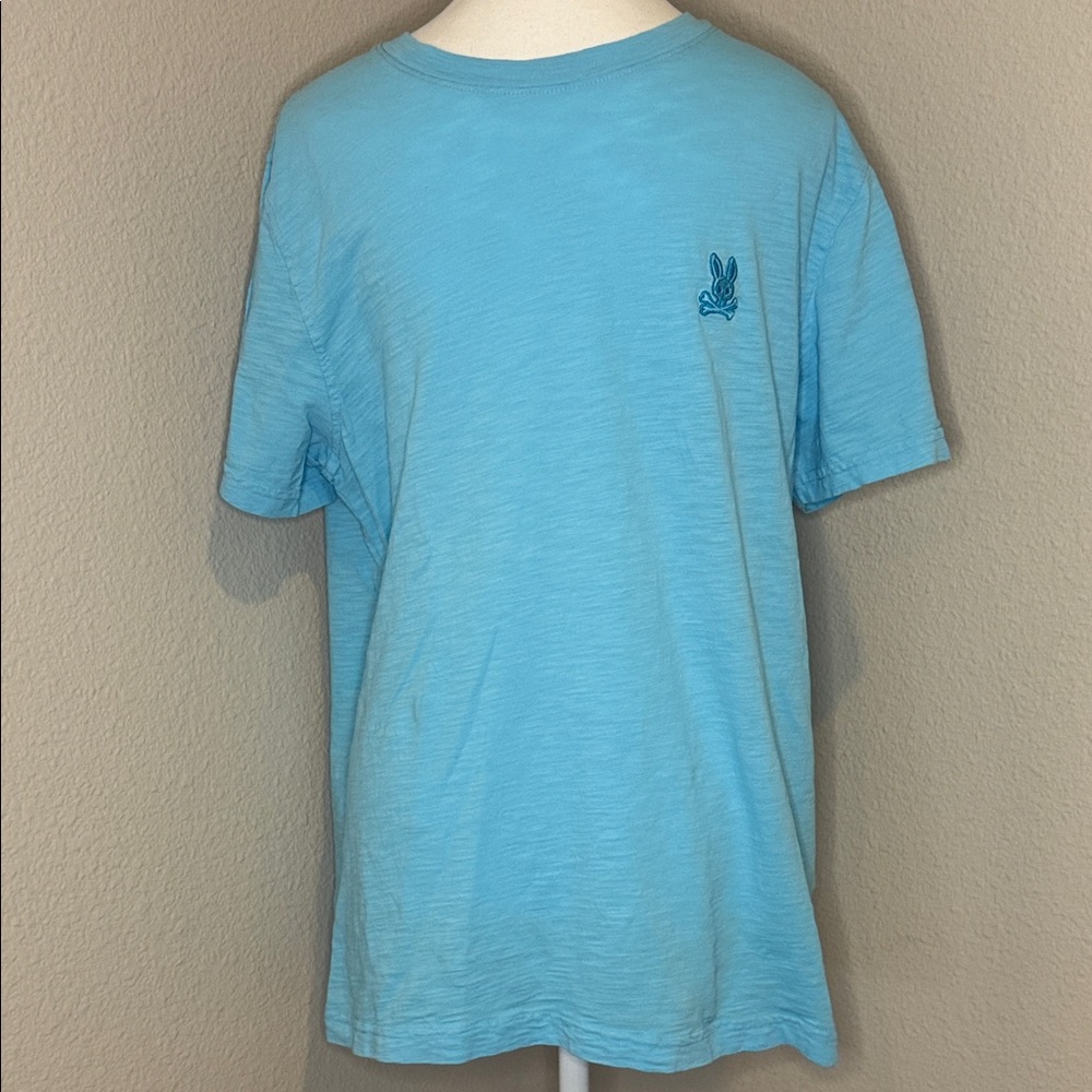 Psycho Bunny 100% Cotton Crew Neck Blue T-Shirt. Size 4/Small
